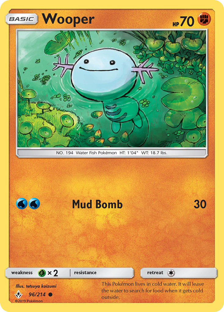 Wooper (96/214) [Sun & Moon: Unbroken Bonds] | Good Games Cannington