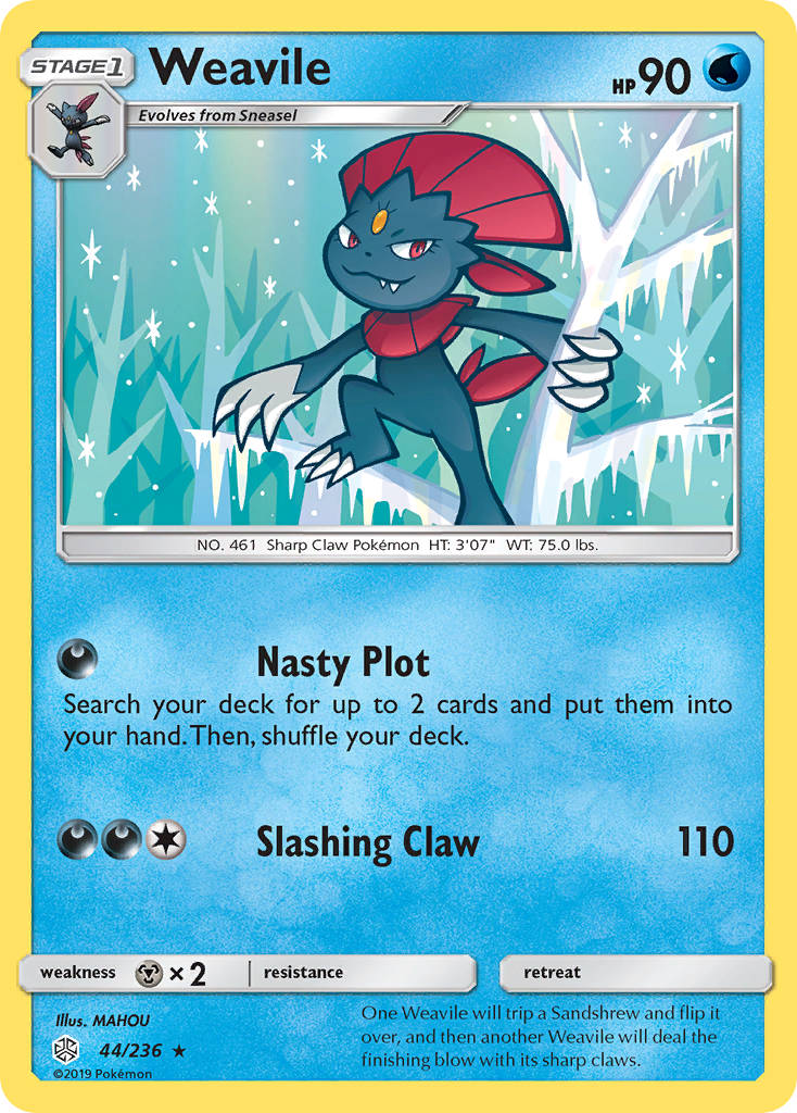 Weavile (44/236) [Sun & Moon: Cosmic Eclipse] | Good Games Cannington
