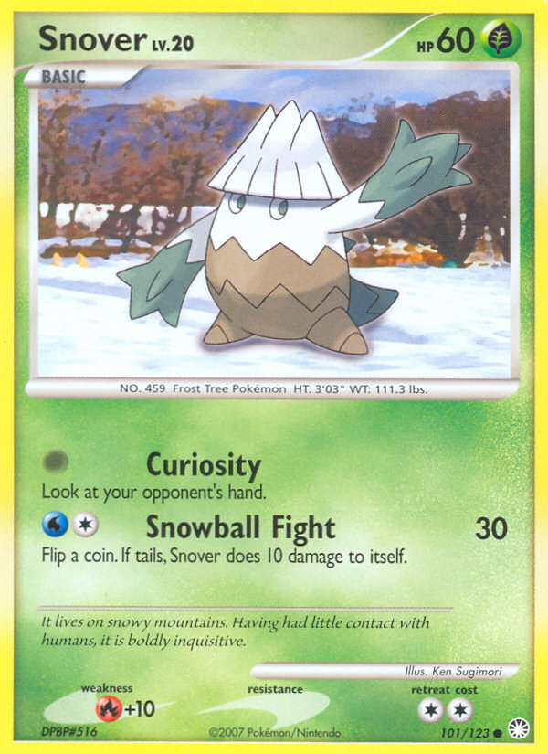 Snover (101/123) [Diamond & Pearl: Mysterious Treasures] | Good Games Cannington
