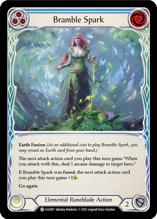 Bramble Spark (Blue) [ELE087] (Tales of Aria)  1st Edition Rainbow Foil | Good Games Cannington