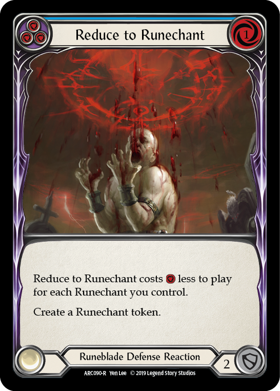 Reduce to Runechant (Blue) [ARC090-R] 1st Edition Rainbow Foil | Good Games Cannington