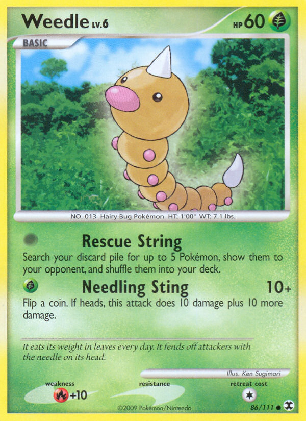 Weedle (86/111) [Platinum: Rising Rivals] | Good Games Cannington