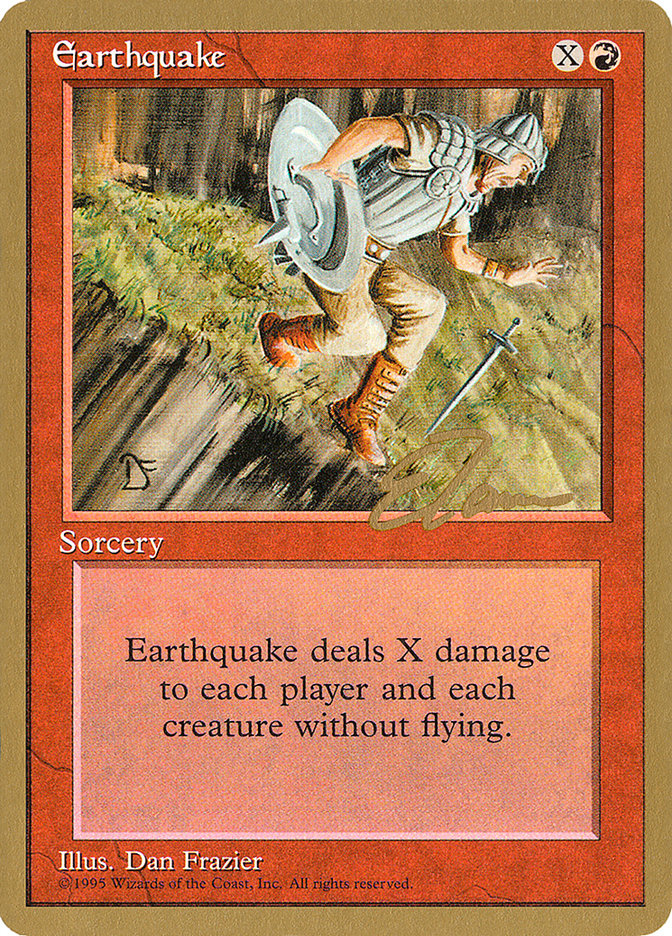 Earthquake (Eric Tam) [Pro Tour Collector Set] | Good Games Cannington