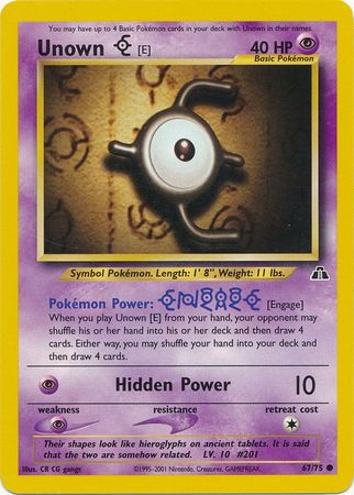 Unown [E] (67/75) [Neo Discovery Unlimited] | Good Games Cannington