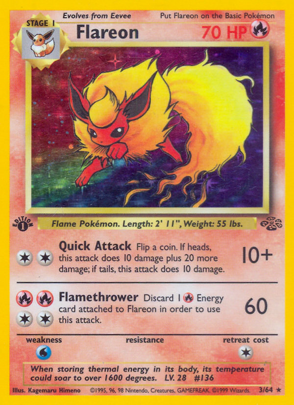 Flareon (3/64) [Jungle 1st Edition] | Good Games Cannington