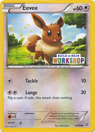 Eevee (63/98) (Build A Bear Workshop Exclusive) [XY: Ancient Origins] | Good Games Cannington