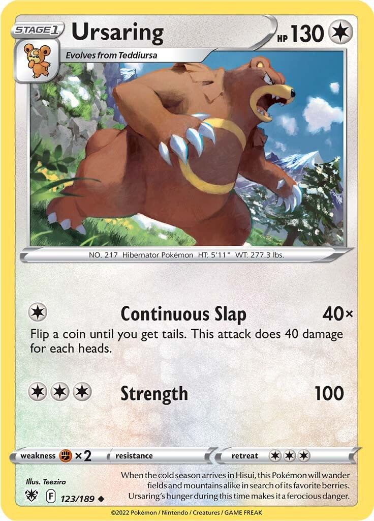Ursaring (123/189) [Sword & Shield: Astral Radiance] | Good Games Cannington