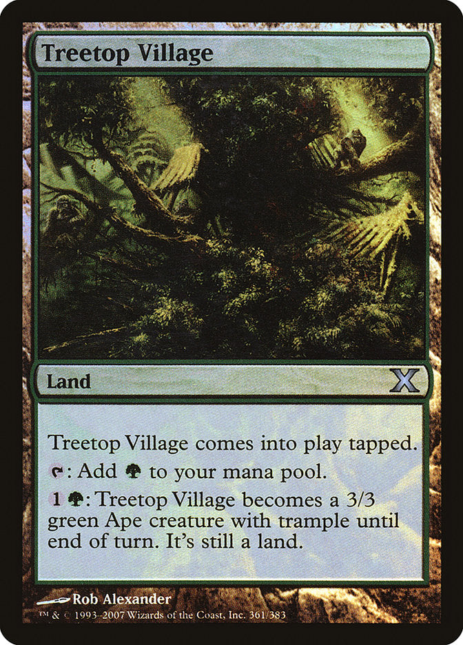 Treetop Village (Premium Foil) [Tenth Edition] | Good Games Cannington