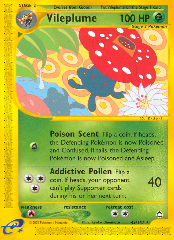 Vileplume (43/147) [Aquapolis] | Good Games Cannington