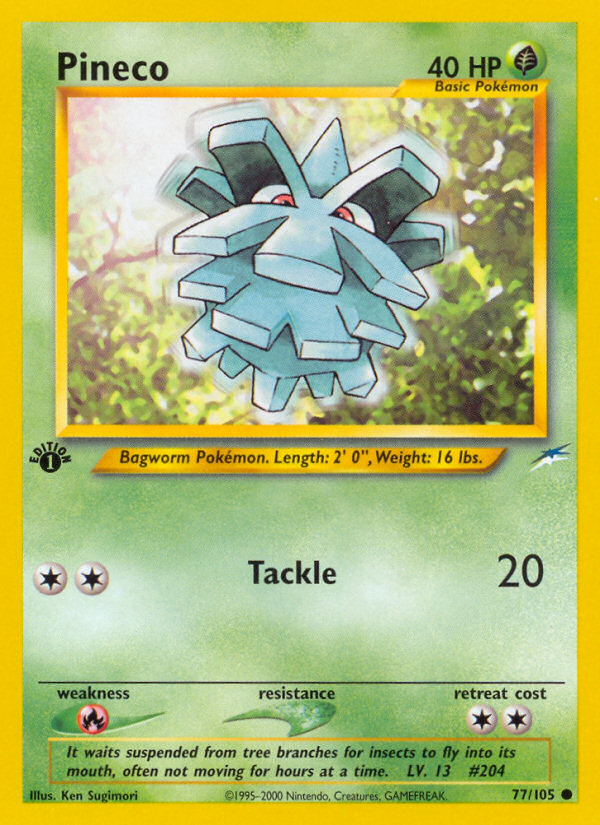 Pineco (77/105) [Neo Destiny 1st Edition] | Good Games Cannington