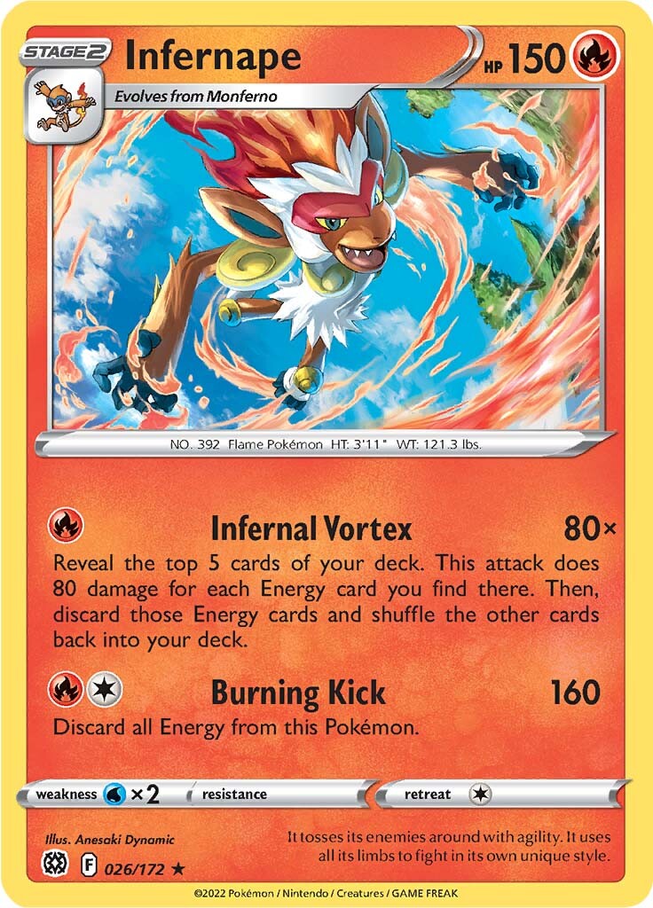 Infernape (026/172) [Sword & Shield: Brilliant Stars] | Good Games Cannington