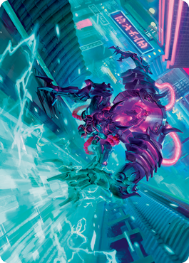 Surgehacker Mech Art Card [Kamigawa: Neon Dynasty Art Series] | Good Games Cannington