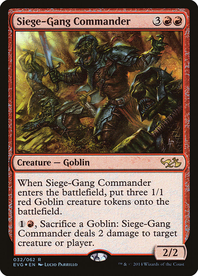 Siege-Gang Commander (Elves vs. Goblins) [Duel Decks Anthology] | Good Games Cannington