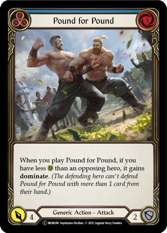 Pound for Pound (Blue) [U-MON280-RF] Unlimited Rainbow Foil | Good Games Cannington