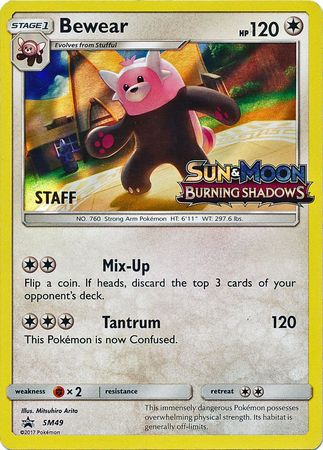 Bewear (SM49) (Staff Prerelease Promo) [Sun & Moon: Black Star Promos] | Good Games Cannington