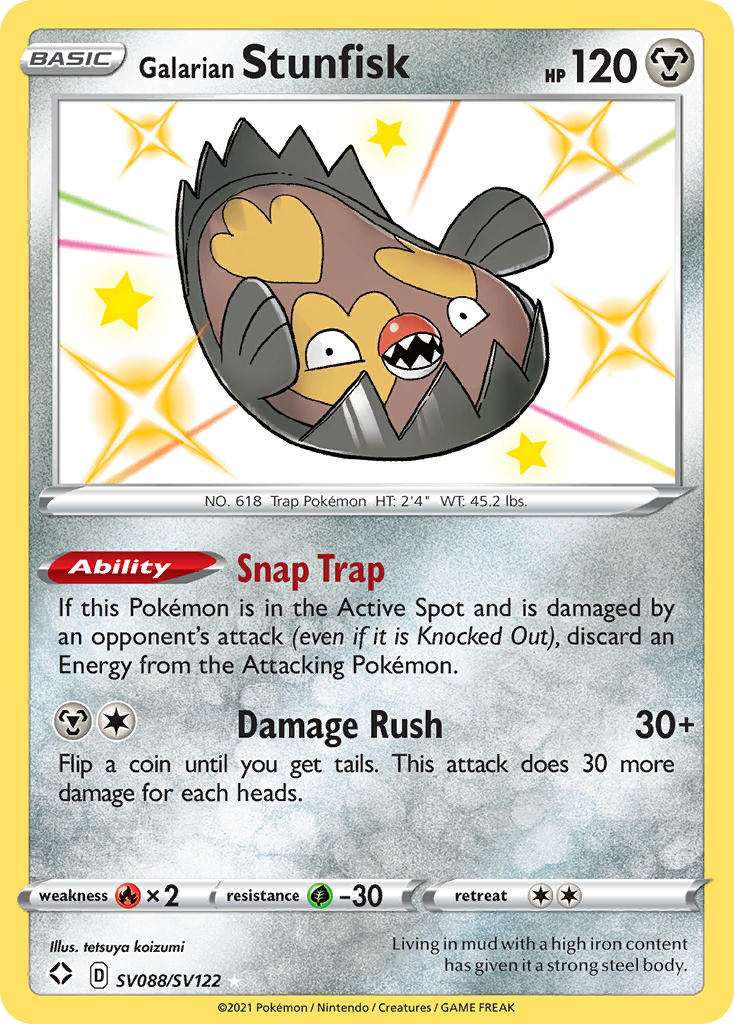 Galarian Stunfisk (SV088/SV122) [Sword & Shield: Shining Fates] | Good Games Cannington