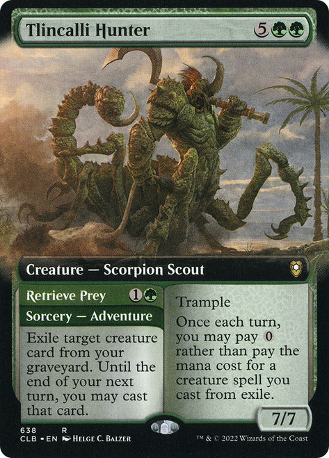 Tlincalli Hunter // Retrieve Prey (Extended Art) [Commander Legends: Battle for Baldur's Gate] | Good Games Cannington