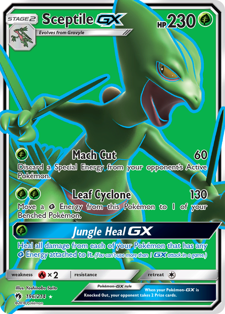 Sceptile GX (196/214) [Sun & Moon: Lost Thunder] | Good Games Cannington
