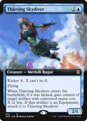 Thieving Skydiver (Extended Art) [Zendikar Rising] | Good Games Cannington