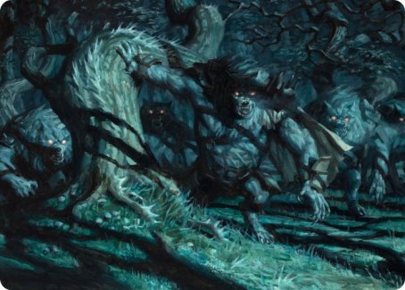 Unnatural Moonrise Art Card [Innistrad: Midnight Hunt Art Series] | Good Games Cannington