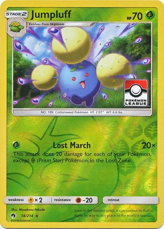 Jumpluff (14/214) (League Promo) [Sun & Moon: Lost Thunder] | Good Games Cannington