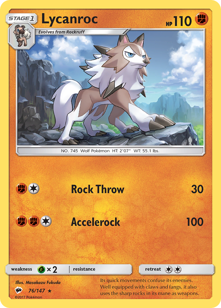Lycanroc (76/147) [Sun & Moon: Burning Shadows] | Good Games Cannington