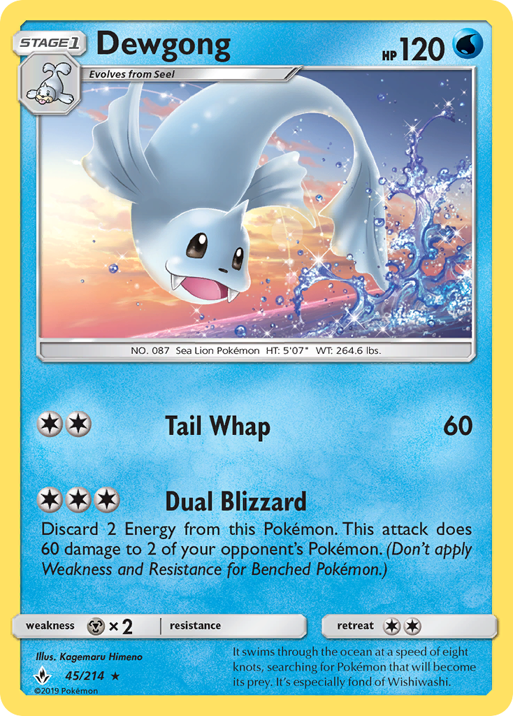 Dewgong (45/214) [Sun & Moon: Unbroken Bonds] | Good Games Cannington