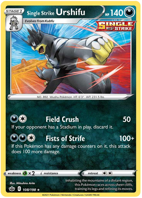 Single Strike Urshifu (108/198) [Sword & Shield: Chilling Reign] | Good Games Cannington