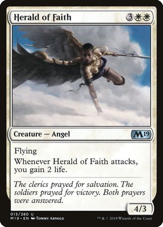 Herald of Faith [Core Set 2019] | Good Games Cannington