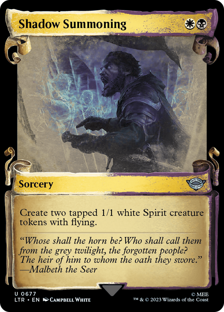 Shadow Summoning [The Lord of the Rings: Tales of Middle-Earth Showcase Scrolls] | Good Games Cannington