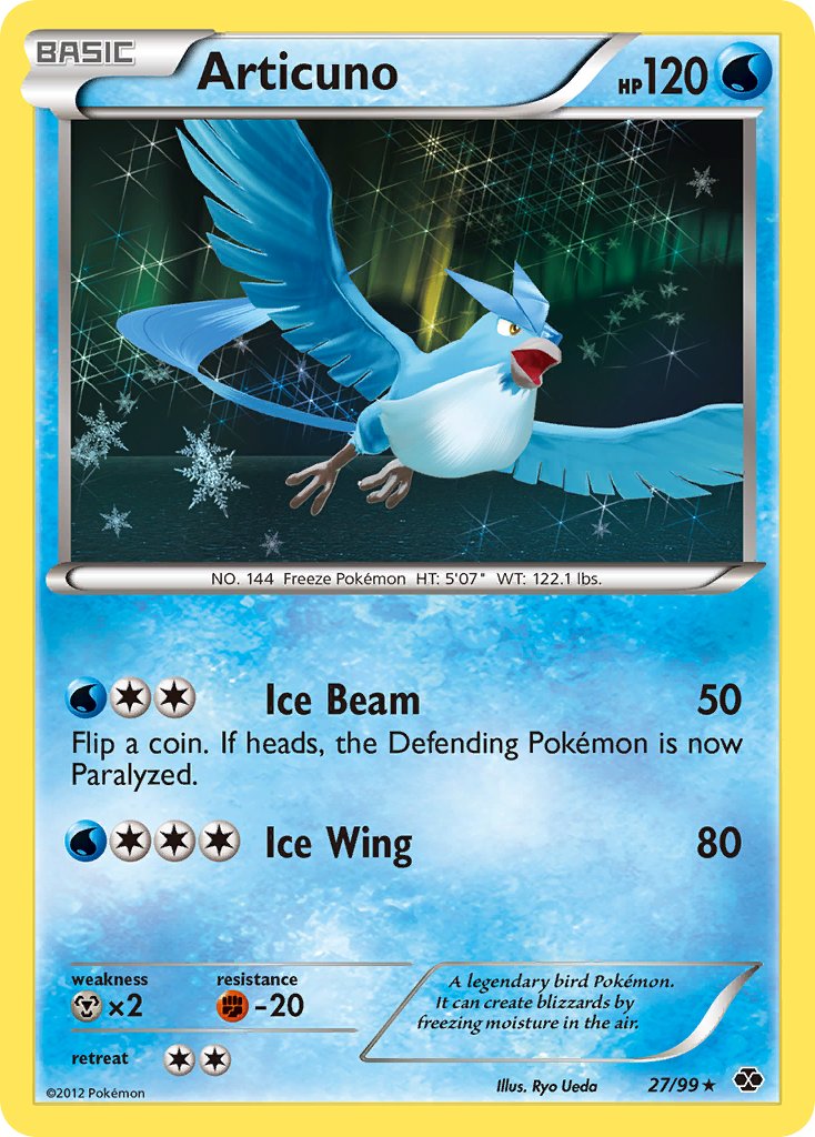 Articuno (27/99) (Blister Exclusive) [Black & White: Next Destinies] | Good Games Cannington