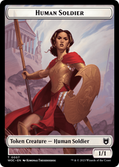 Pirate // Human Soldier Double-Sided Token [Wilds of Eldraine Commander Tokens] | Good Games Cannington