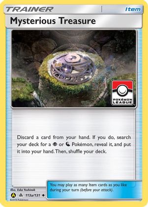 Mysterious Treasure (113a/131) (League Promo) [Sun & Moon: Forbidden Light] | Good Games Cannington