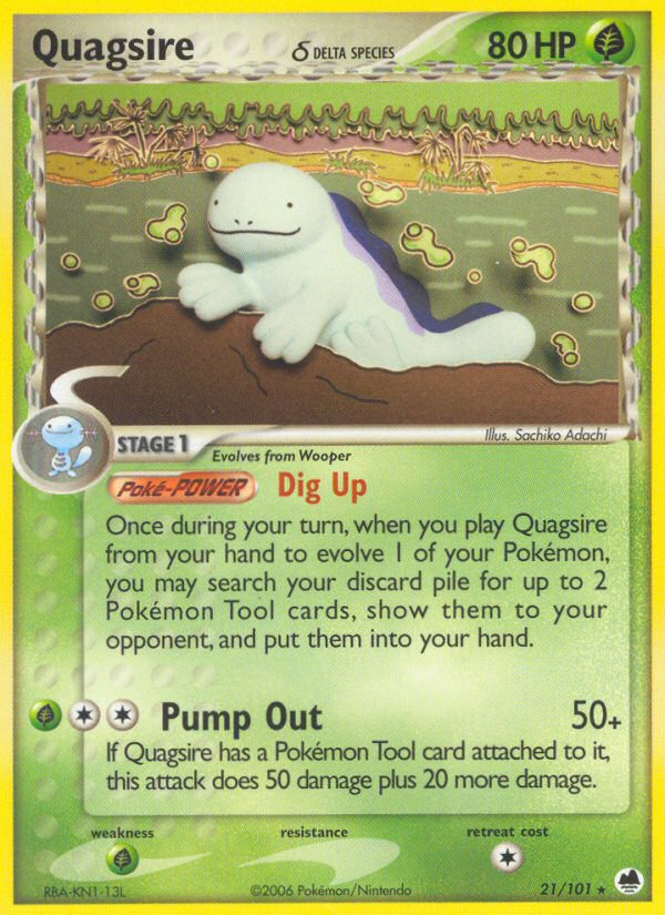 Quagsire (21/101) (Delta Species) [EX: Dragon Frontiers] | Good Games Cannington