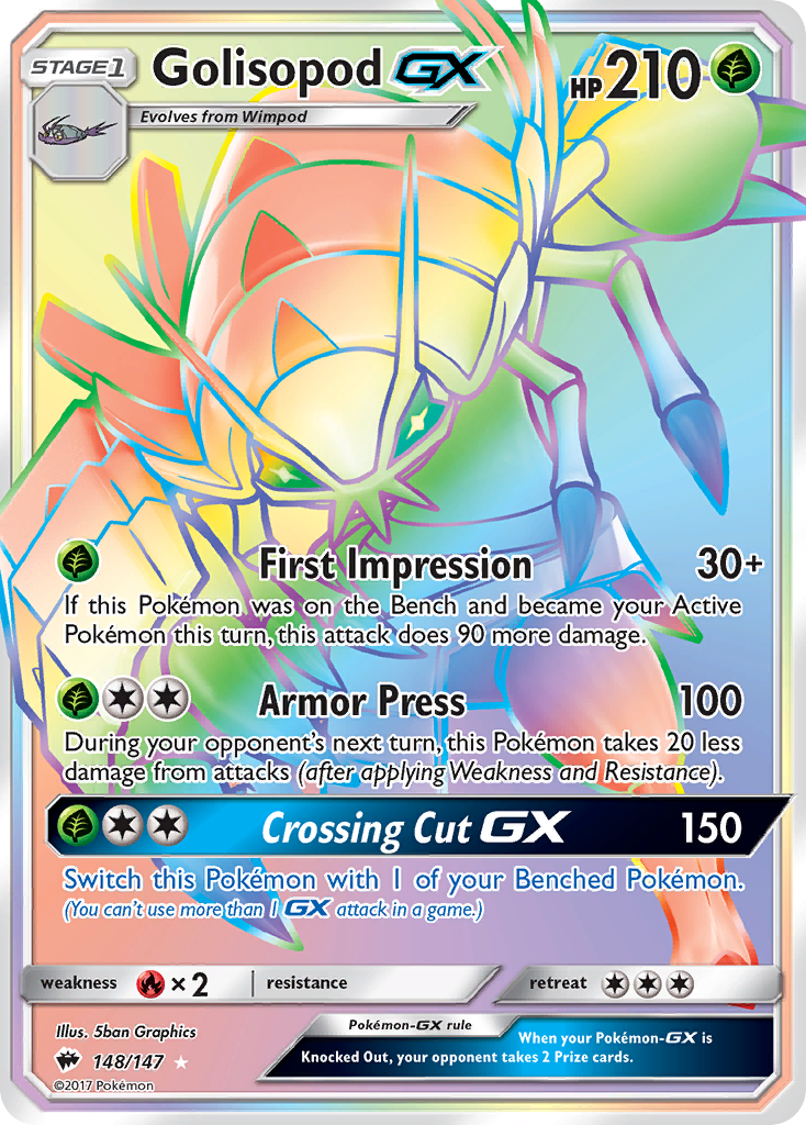 Golisopod GX (148/147) [Sun & Moon: Burning Shadows] | Good Games Cannington