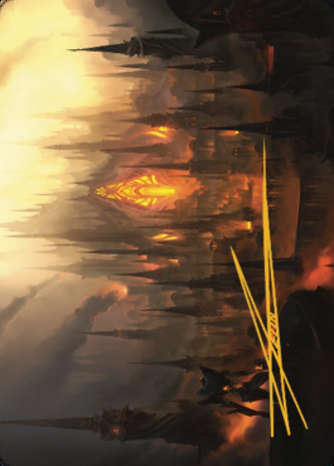 Mishra's Foundry Art Card (Gold-Stamped Signature) [The Brothers' War Art Series] | Good Games Cannington