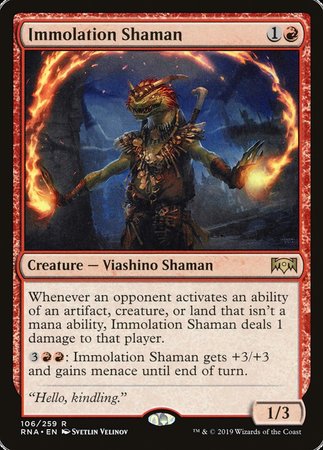 Immolation Shaman [Ravnica Allegiance] | Good Games Cannington