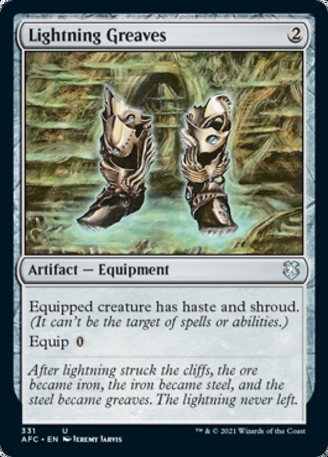 Lightning Greaves [Dungeons & Dragons: Adventures in the Forgotten Realms Commander] | Good Games Cannington