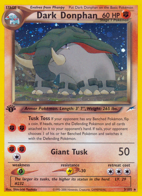 Dark Donphan (3/105) [Neo Destiny 1st Edition] | Good Games Cannington