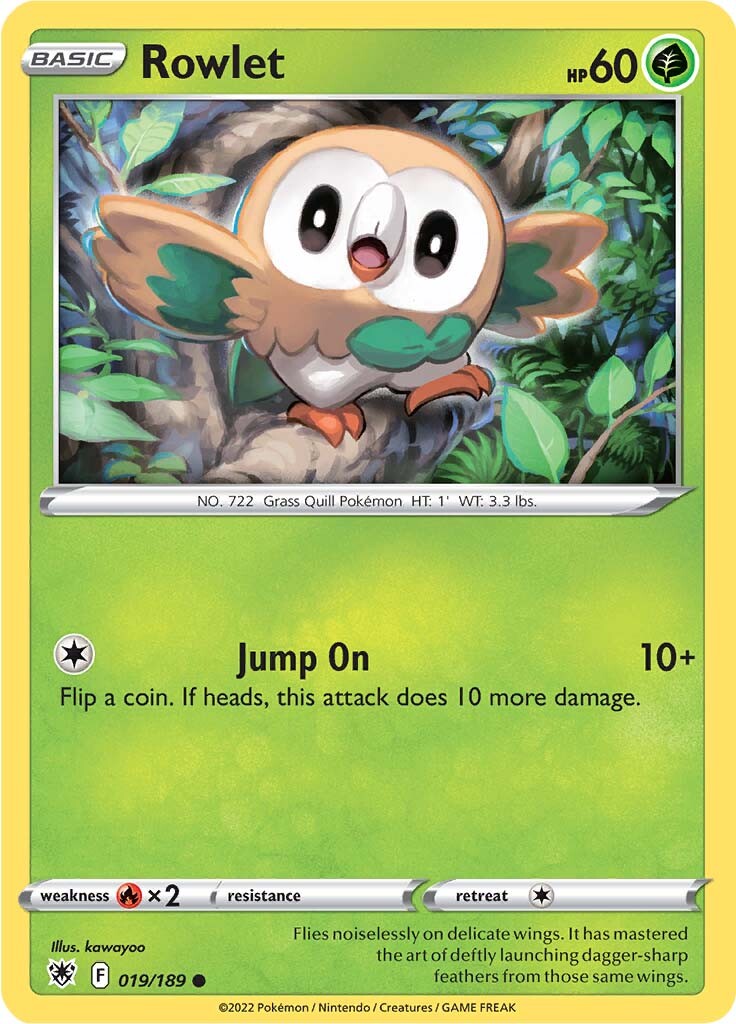 Rowlet (019/189) [Sword & Shield: Astral Radiance] | Good Games Cannington