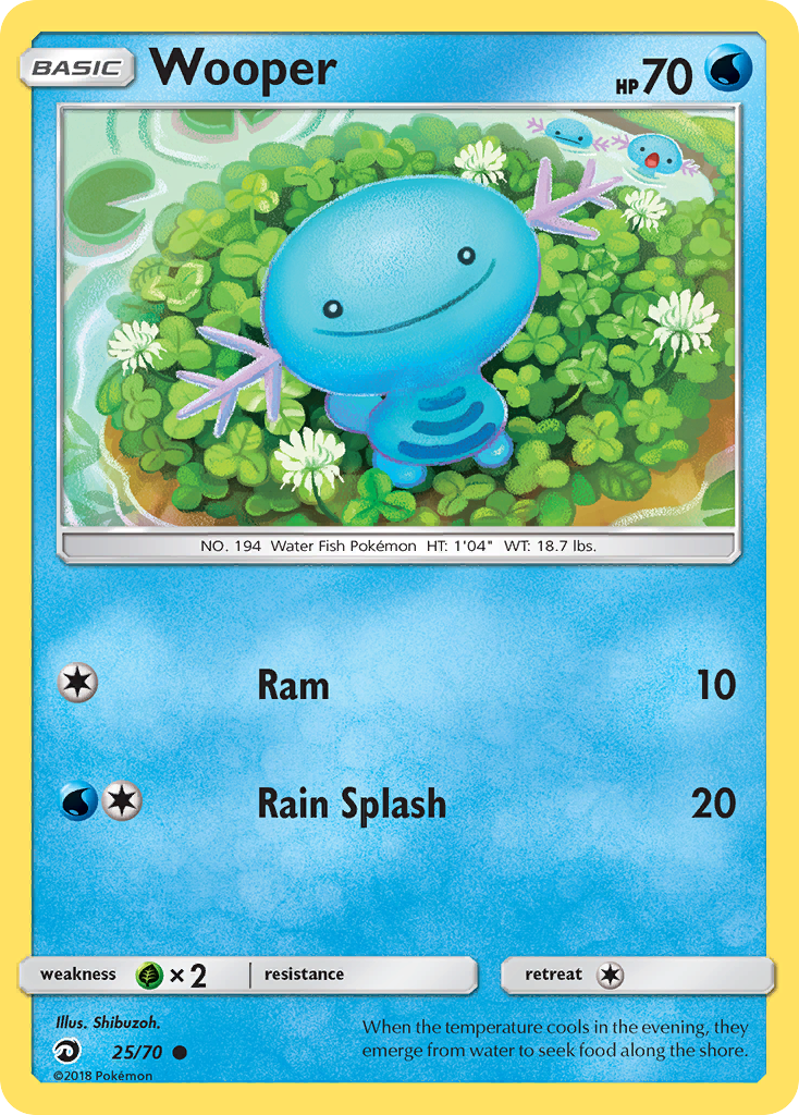 Wooper (25/70) [Sun & Moon: Dragon Majesty] | Good Games Cannington