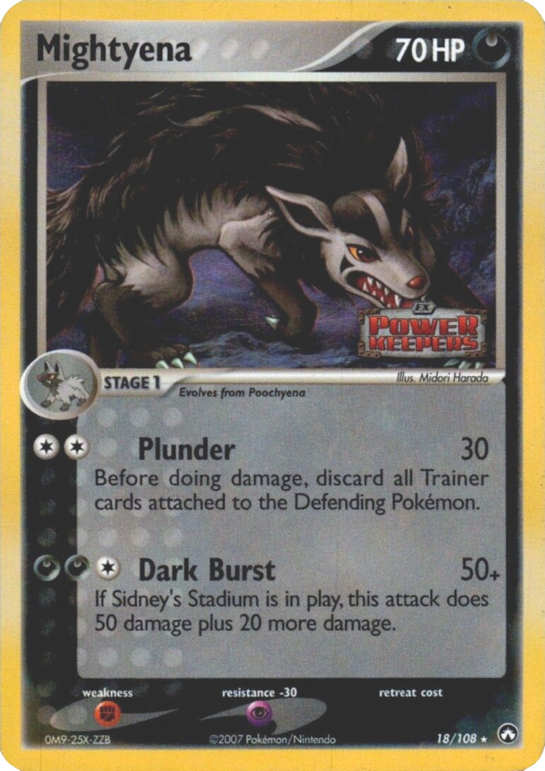 Mightyena (18/108) (Stamped) [EX: Power Keepers] | Good Games Cannington