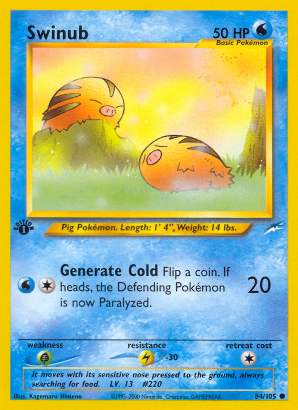 Swinub (84/105) [Neo Destiny 1st Edition] | Good Games Cannington