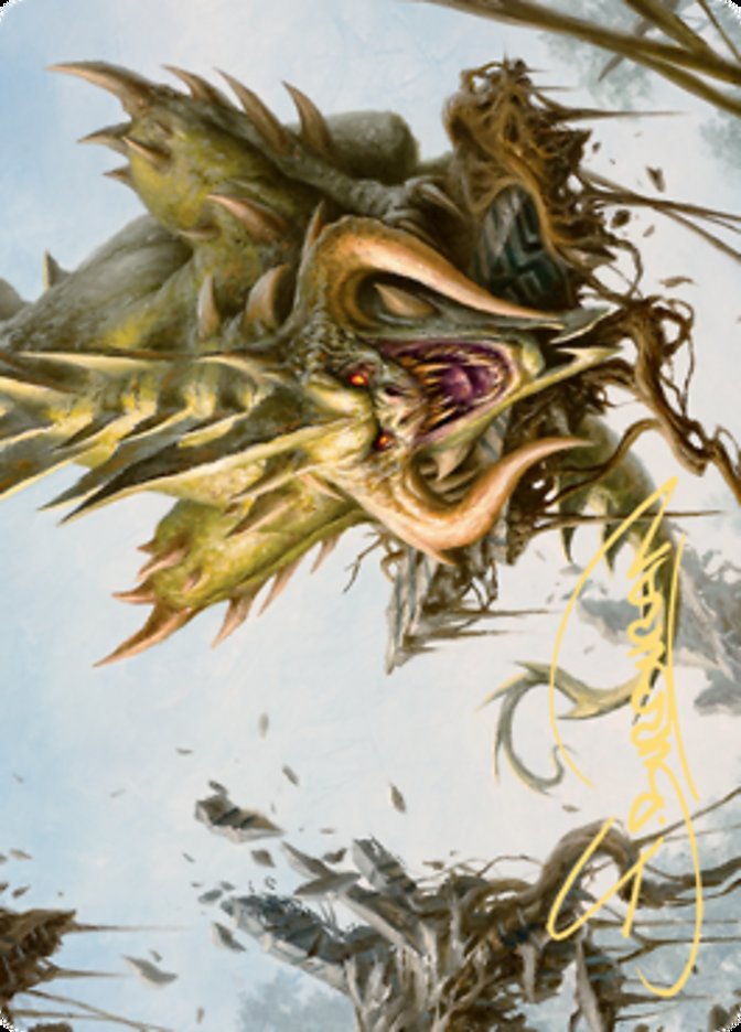 Canopy Baloth Art Card (Gold-Stamped Signature) [Zendikar Rising Art Series] | Good Games Cannington