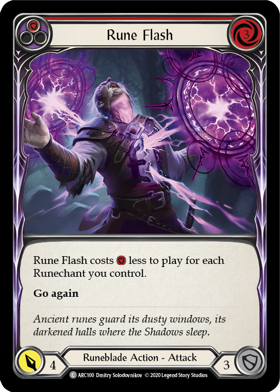Rune Flash (Red) [U-ARC100] Unlimited Rainbow Foil | Good Games Cannington