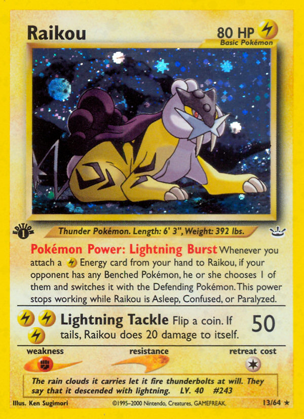 Raikou (13/64) [Neo Revelation 1st Edition] | Good Games Cannington