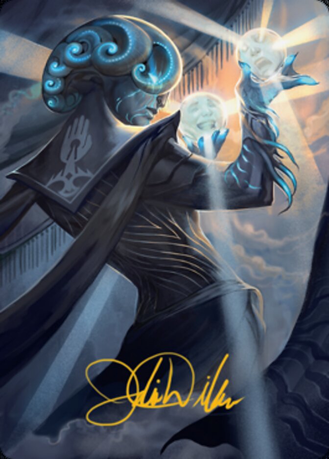 Queza, Augur of Agonies Art Card (Gold-Stamped Signature) [Streets of New Capenna Art Series] | Good Games Cannington