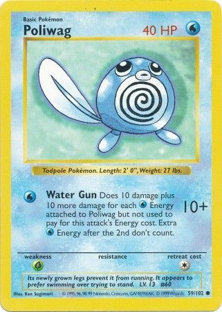 Poliwag (59/102) [Base Set Shadowless Unlimited] | Good Games Cannington