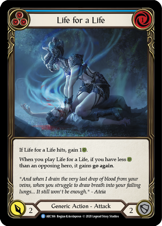 Life for a Life (Blue) [U-ARC166] Unlimited Normal | Good Games Cannington