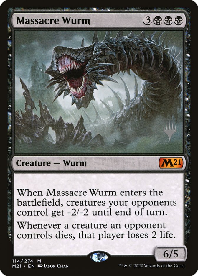Massacre Wurm (Promo Pack) [Core Set 2021 Promos] | Good Games Cannington